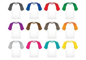 Camiseta Raglan Poliéster     Confira as cores disponíveis